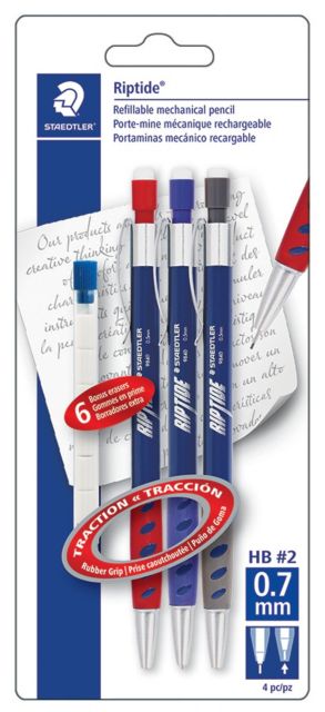 RIPTIDE MECHANICAL PENCIL .7MM 3PK