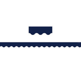 NAVY SCALLOPED BORDER
