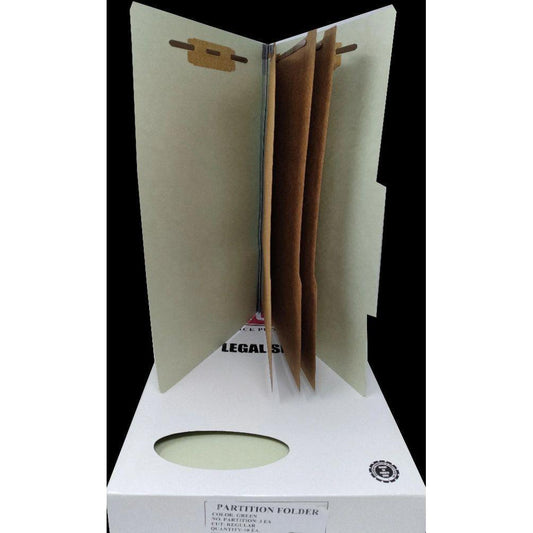 3 PARTITION FOLDER GREEN LEGAL BOX/10