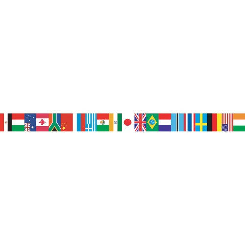 INTERNATIONAL FLAGS STRAIGHT BORDER