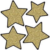 SOLID GOLD GLITTER STARS CUT-OUTS