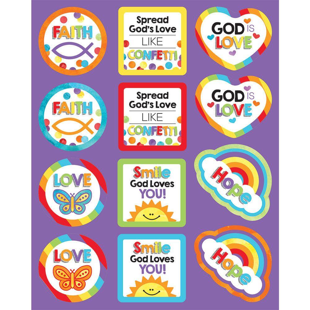 GOD'S LOVE SHAPE STICKERS 72 STICKERS