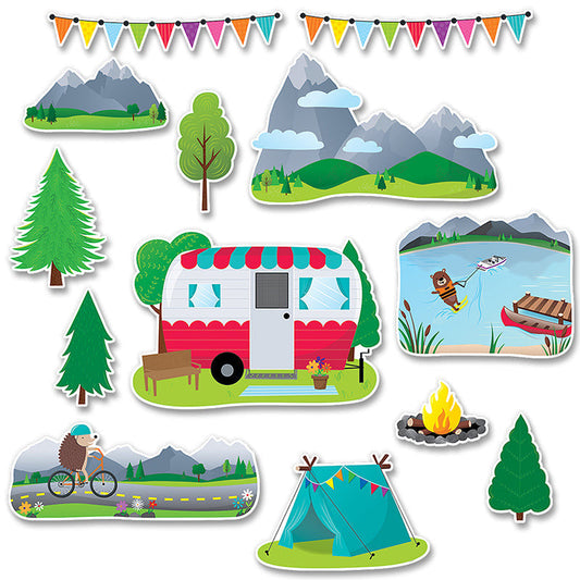 WOODLAND FRIENDS WOODLAND FUN BULLETIN BOARD SET 13PCS