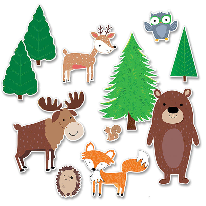 JUMBO WOODLAND FRIENDS BULLETIN BOARD SET 11 PCS