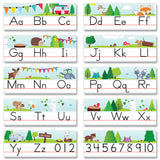 WOODLAND FRIENDS MANUSCRIPT ALPHABET LINE BULLETIN BOARDS SET