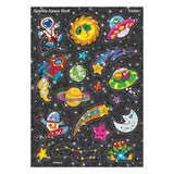 SPARKLY SPACE STICKERS 36PCS