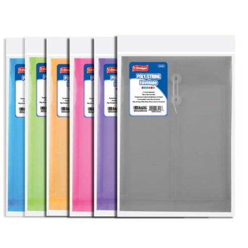 TOP / SIDE LOADING LETTER SIZE STRING ENVELOPE 2PK