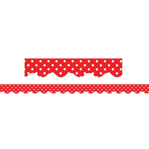 BORDER RED MINI DOTS