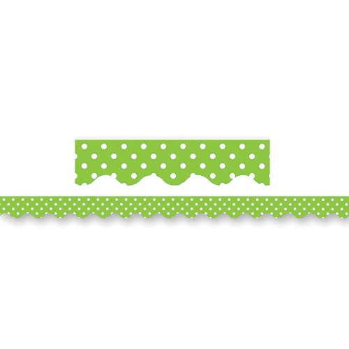 LIME MINI POLKA DOTS BORDER