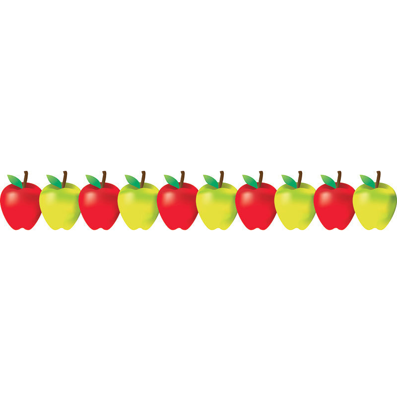 GREEN AND RED APPLES BORDER