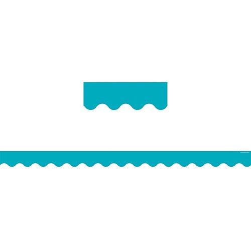 TEAL SCALLOPED BORDER