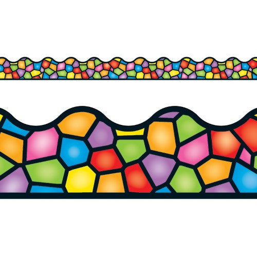 STAINED GLASS BORDER SCALLOPED