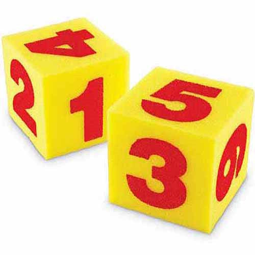 GIANT 5" SOFT FOAM CUBES NUMERAL CUBES