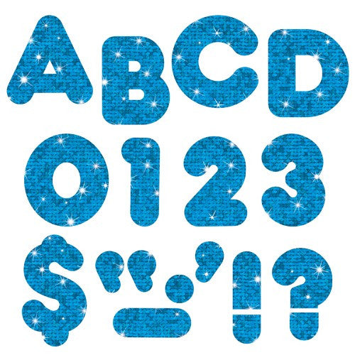 LETTERS CASUAL BLUE SPARKLE