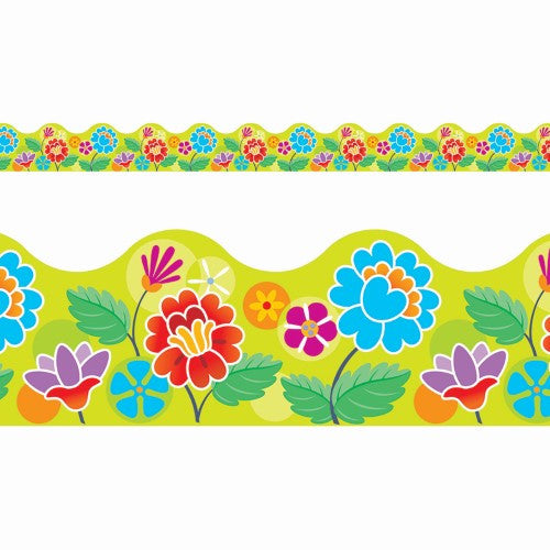 FLORAL GARDEN BORDER SCALLOPED