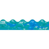 BORDERS SCALLOPED OCEAN WAVES