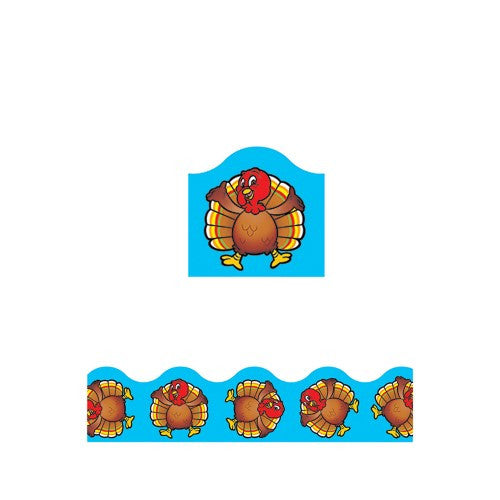 TURKEY TIME BORDER SCALLOPED