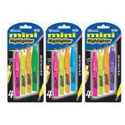 MINI FLUORESCENT HIGHLIGHTERS W/ CAP CLIP