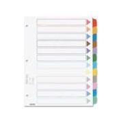 OMNI-DEX INDEX DIVIDER 12 TAB ASSORTED COLORS