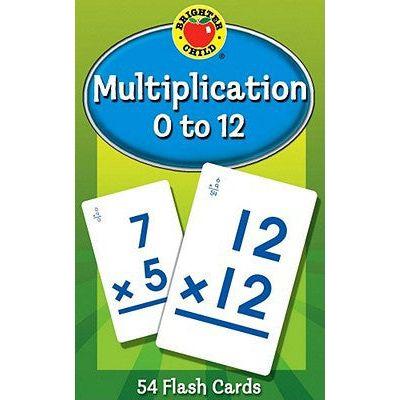 MULTIPLICATION 0 TO 12 FLASH CARDS 54 PC