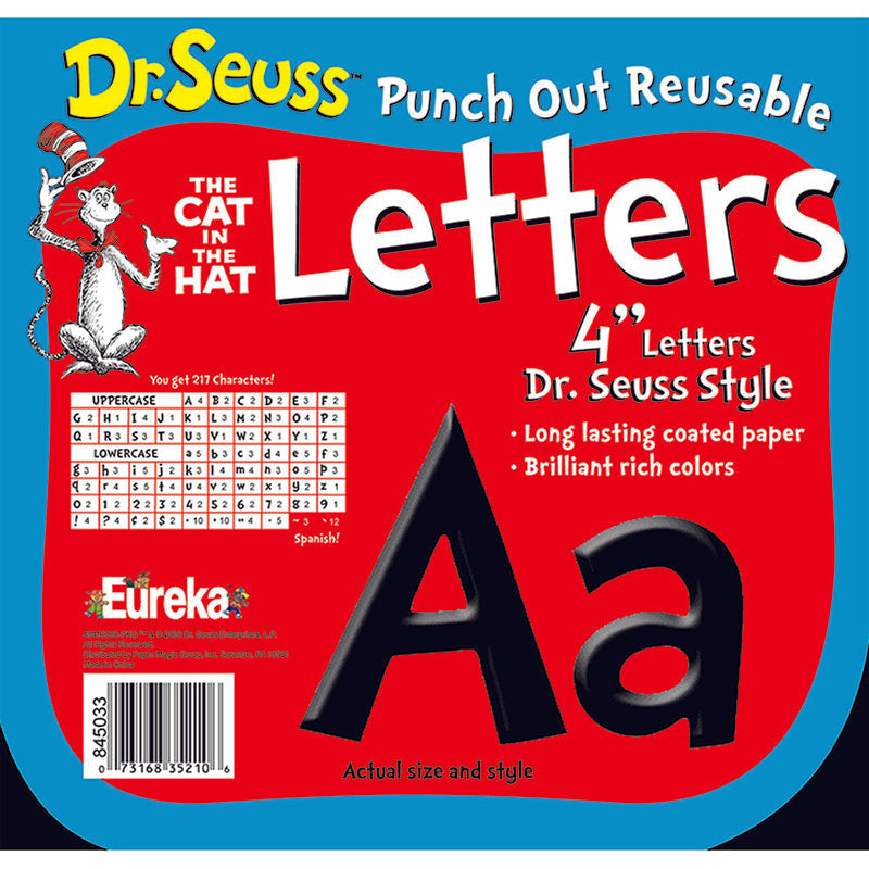 LETTER DR. SEUSS BLACK