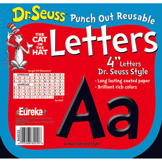 LETTER DR. SEUSS BLACK