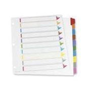OMNI-DEX INDEX DIVIDER 10 TAB ASSORTED COLORS