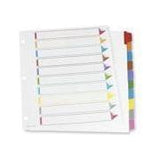 OMNI-DEX INDEX DIVIDER 10 TAB ASSORTED COLORS