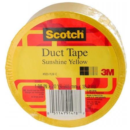 DUCT TAPE 1.88" X 20 YD COLOR SUNSHINE YELLOW