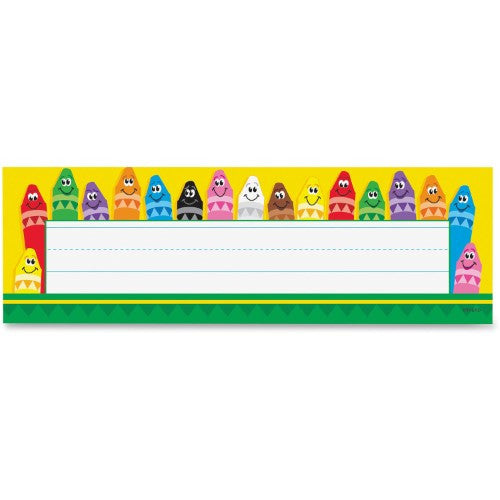 COLORFUL CRAYONS NAME PLATES