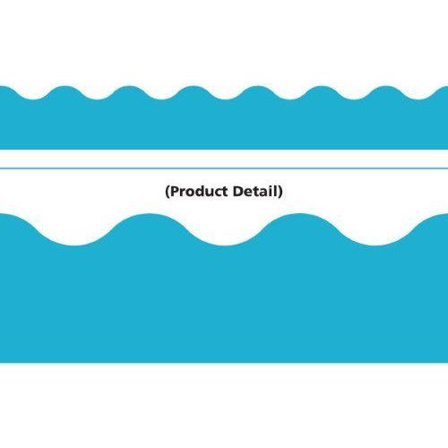 BORDER SKY BLUE SOLID SCALLOPED