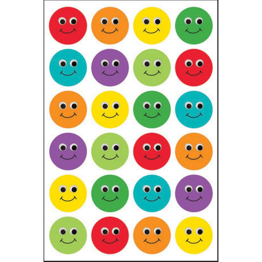 STICKER FORMS SMILEY FACE 1 " 72 PC