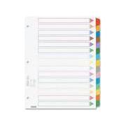 OMNI-DEX INDEX DIVIDER 15 TAB ASSORTED COLORS
