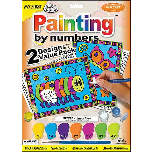 PAINTING BY NUMBERS HAPPY BUGS 12 PC