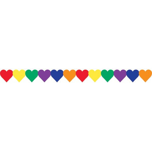COLORED HEARTS BORDER