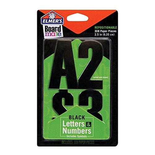 BOARD MATE BLACK LETTERS & NUMBERS PQ.308