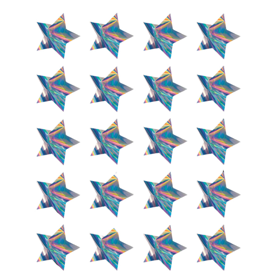 IRIDESCENT START STICKERS 120PCS