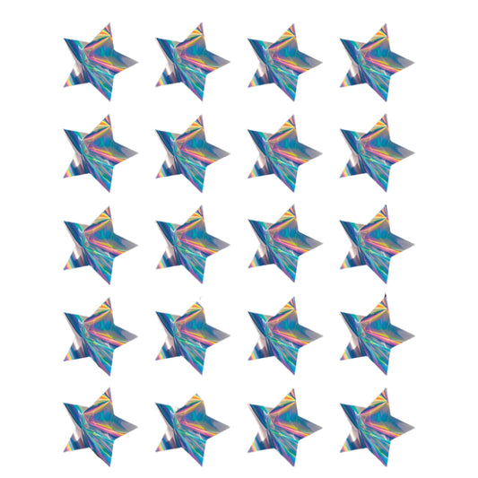 IRIDESCENT START STICKERS 120PCS