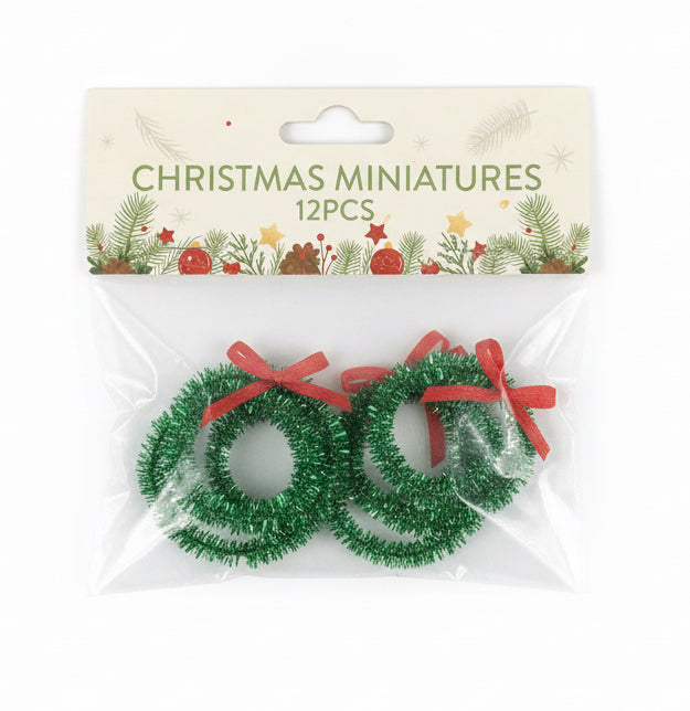 Christmas Mini Wreath 12PCS