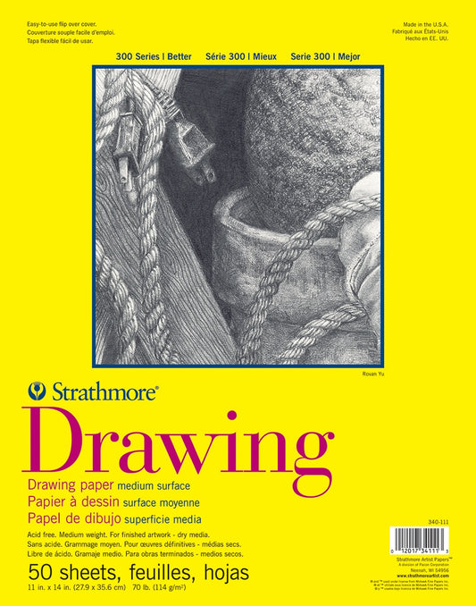 Strathmore 300 Series Drawing Pad | 11"x14" | 50 Sheets