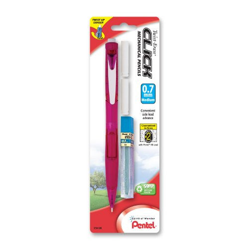 LAPIZ MEC TWIST-ERASE CLICK .7-GOMA-PUNTAS