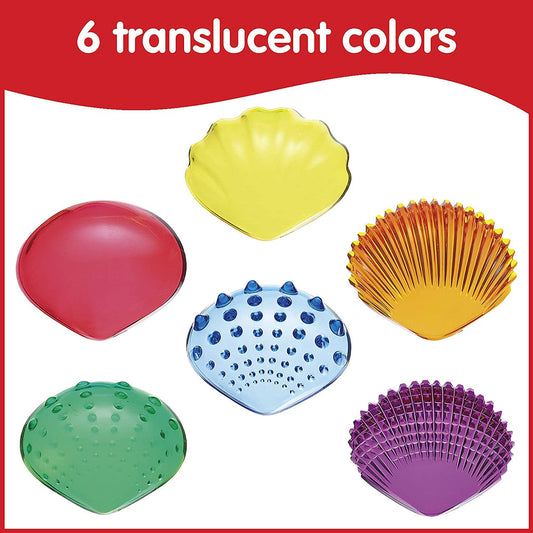 TACTILE SHELLS - TRANSPARENT - LARGE SET OF 36