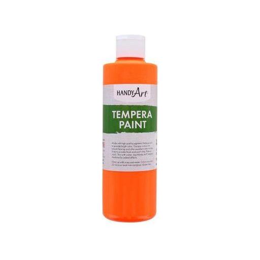TEMPERA PAINT FLUORESC ORANGE 8 ONZ