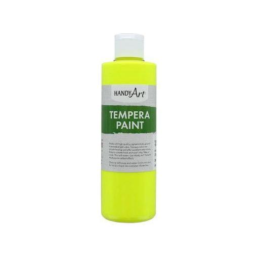 TEMPERA PAINT FLUORESC YELLOW 8 ONZ