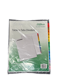 TABLE 'N TABS DIVIDERS 15 TAB LETTER MULTICOLOR