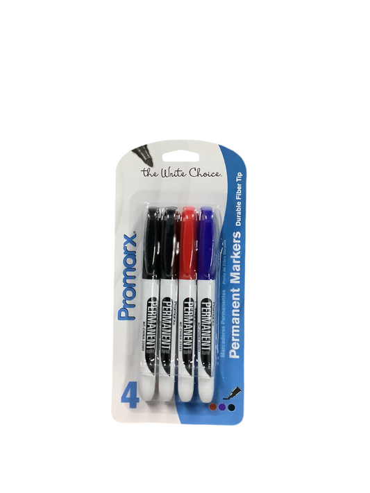 PERMANENT MARKER FINE ASST PQT.4