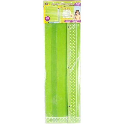 LIME POLKA DOTS 10 POCKET CHART