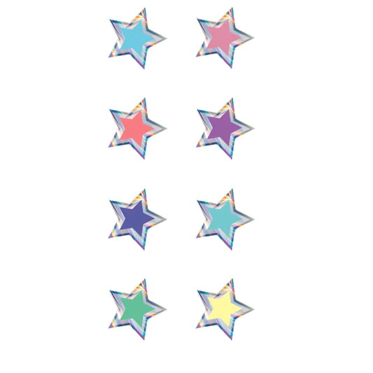 IRIDESCENT COLORFUL START STICKERS MINI 378 PCS