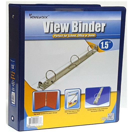 HARD VIEW BINDER 1-1/2" BLUE