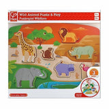 WILD ANIMAL PUZZLE & PLAY 9PCS